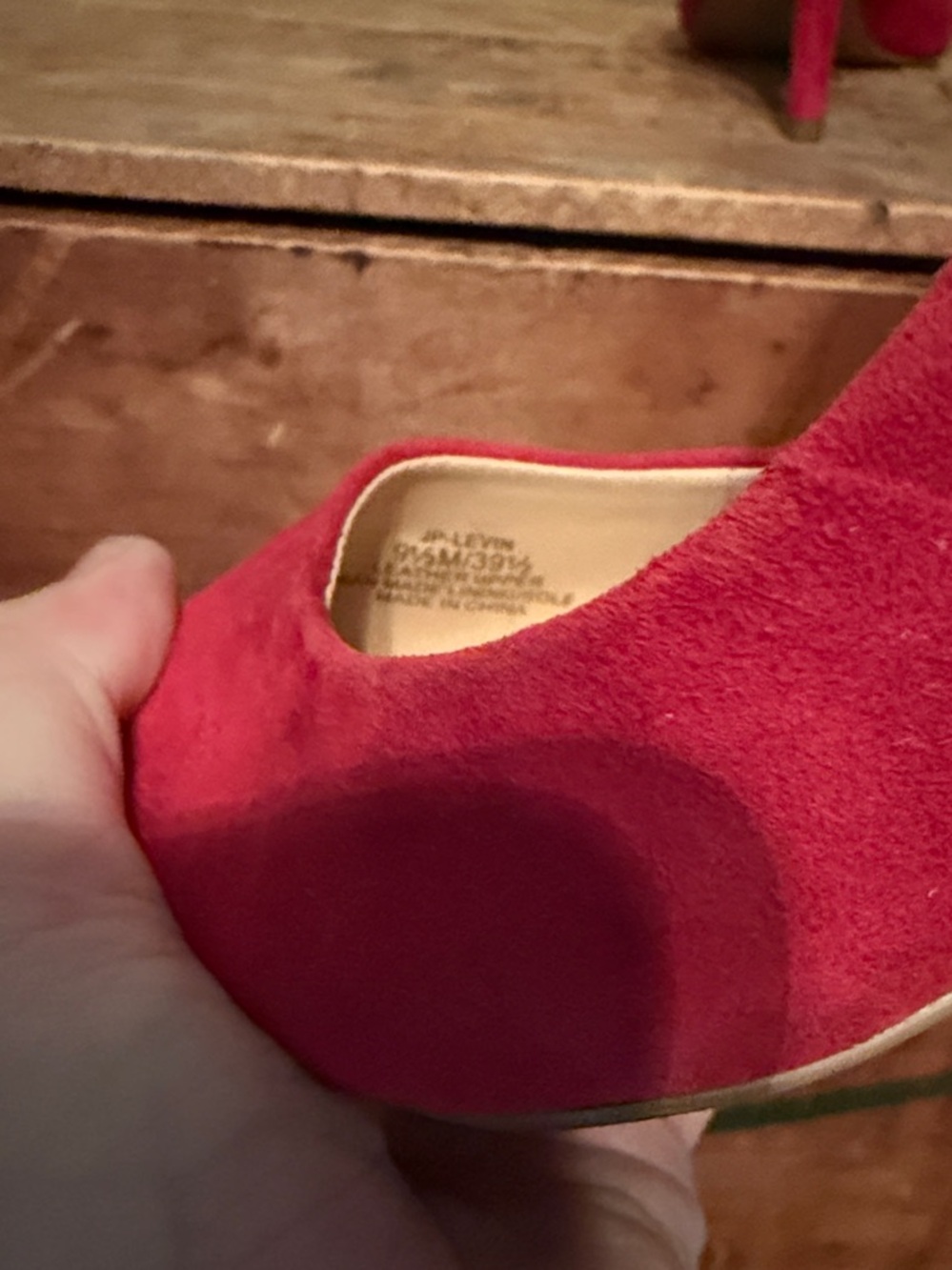 Jessica Simpson Red Pointed-Toe Suede Pumps - Picture 5 of 8